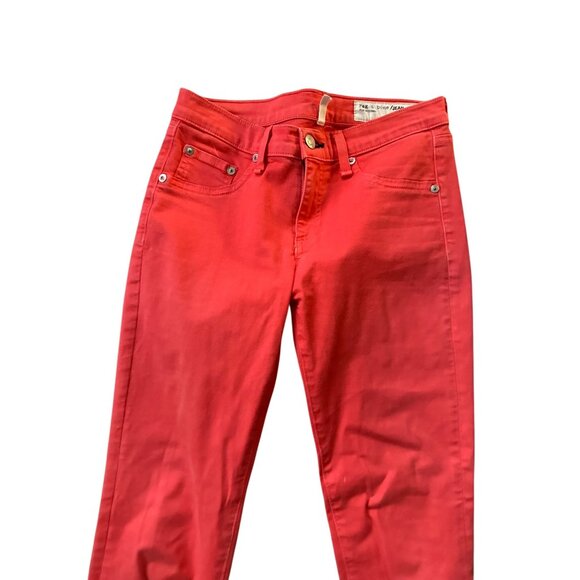RAG & BONE Women's Orange Skinny Jeans Size 26 - Picture 2 of 9